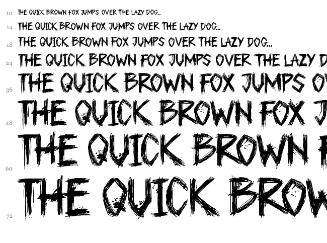 DK Plague Master font waterfall